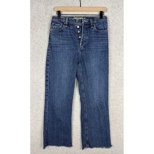 Hudson Jeans Womens 28 Blue Faye Button Fly High Rise Flare Medium Wash